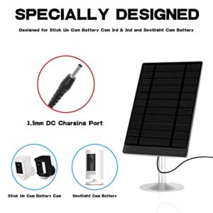 Solar Panel for Ring Camera, 2PCS Waterproof Solar Panel for Ring Stick Up Cam Battery and Ring Spotlight Cam Battery (5V 4.5W)