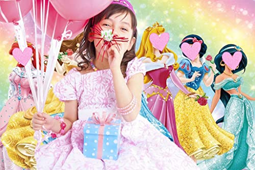 Princess Theme Photography Backdrop Princess Girl Dream Birthday Party Decoration Fantasy Princess Birthday Banner (5x3FT)