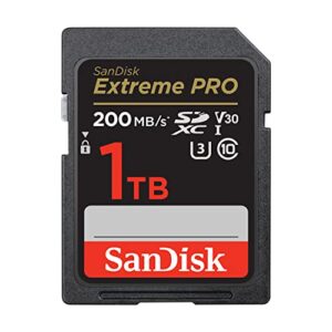 sandisk 1tb extreme pro sdxc uhs-i memory card – c10, u3, v30, 4k uhd, sd card – sdsdxxd-1t00-gn4in