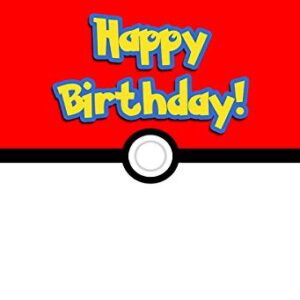 7X5ft Cartoon Video Game Birthday Photography Backdrops Magical Pet Red and White Ball Photo Background Party Table Banner Back Drop Decor