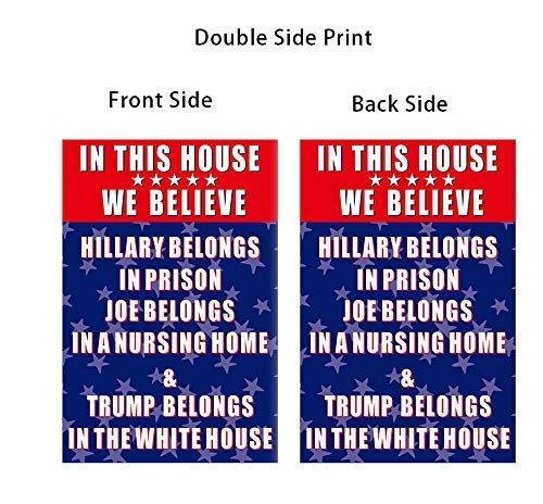 NUFR Burlap Pro Trump 2024 Anti Biden Republican Small Funny Outdoor Garden Decoration Flags 12X18 inches Double-Sided Flag for Lawn and Yard