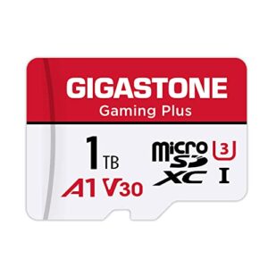 [gigastone] 1tb micro sd card, gaming plus, microsdxc memory card for nintendo-switch, wyze, gopro, dash cam, security camera, 4k video recording, uhs-i a1 u3 v30 c10, up to 100mb/s, with adapter