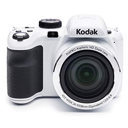 KODAK PIXPRO Astro Zoom AZ421-WH 16MP Digital Camera with 42X Optical Zoom and 3" LCD Screen (White)