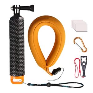 WLPREOE Waterproof Floating Handle Hand Grip for GoPro + Camera Float Strap for iPhone, Underwater Camera, for GoPro Hero 11 10 9 8 7 6(Orange) - Secure Your Camera Accessories!