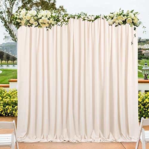 MoKoHouse 10ft x 8ft Champagne Backdrop Curtains for Parties Deep Champagne Backdrop Drape for Birthday Wedding 2 Panels 5ft x 8ft