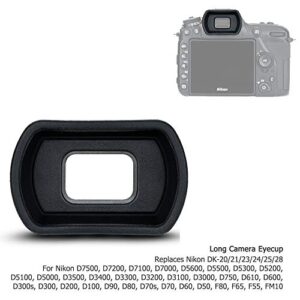 Soft Silicon Camera Viewfinder Eyecup Eyepiece Eyeshade for Nikon D780 D750 D610 D600 D7500 D7200 D7100 D7000 D5600 D5500 D5300 D5200 D5100 D5000 D3500 D3400 D3300 Replaces DK-21 DK-28 DK-25 24 23 20