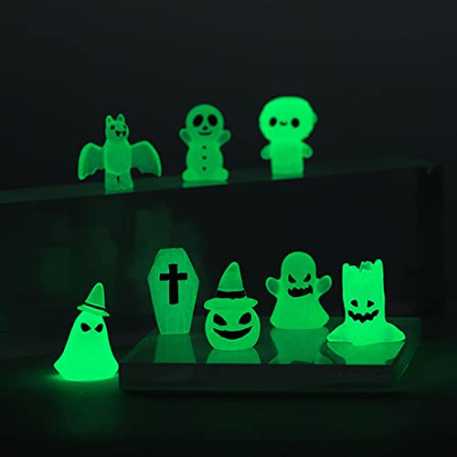 Luminous Ghost Tree Elves 18PCS Glow in Dark Statues Miniature Fairy Landscape Garden Decoration Outdoor Status Patio Lawn Yard Pot Kit and Home Ornament