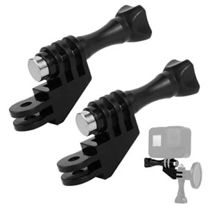 2pc vertical mount for gopro, 90 degree direction adapter elbow mount compatible with insta360 one x2, gopro hero, dji osmo action 2 and most action cameras