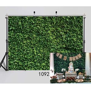 SJOLOON Green Leaves Backdrop Grass Backdrop Natural Green Lawn Party Photography Backdrop Birthday Newborn Baby Lover Wedding Photo Studio Props 10923 (8x6FT)