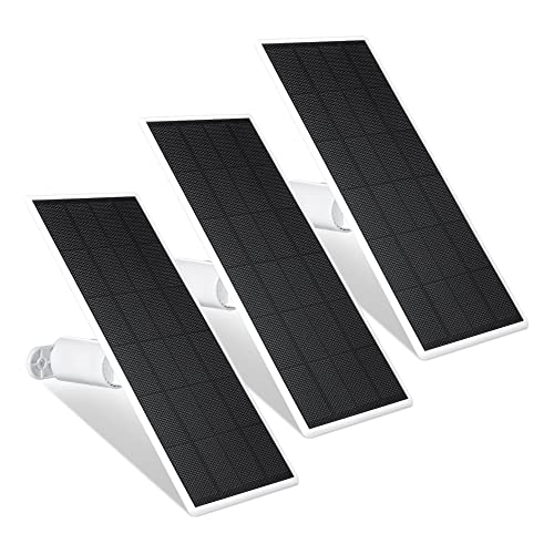 Wasserstein Solar Panel for Google Nest Cam Outdoor or Indoor, Battery - 2.5W Solar Power - Made for Google Nest (3-Pack)