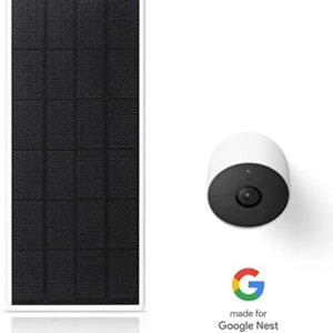 Wasserstein Solar Panel for Google Nest Cam Outdoor or Indoor, Battery - 2.5W Solar Power - Made for Google Nest (3-Pack)