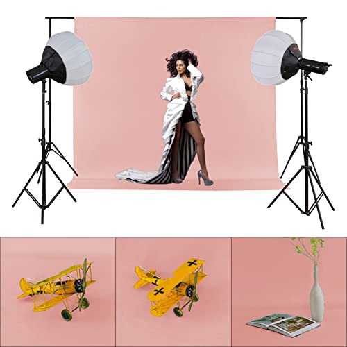 Joccun 8X10FT Light Pink Backdrop Background for Photography,Polyester Backdrop Curtain Background Screen for Photography,Photoshoot,Video Recording,Studio(8X10ft,Light Pink)