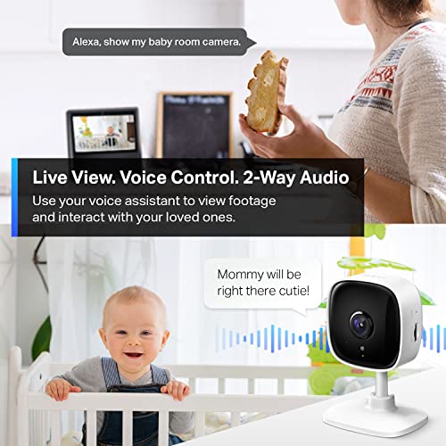 TP-Link Tapo 2K Indoor Security Camera for Baby Monitor, Dog Camera w/ Motion Detection, 2-Way Audio Siren, Night Vision, Cloud & SD Card Storage(Up to 256 GB), Works w/ Alexa & Google Home(Tapo C110)