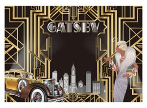 allenjoy 7x5ft vinyl gatsby themed backdrop for celebration retro roaring 20’s 20s party art decor happy 1st birthday wedding decoration pictures background supplies photo booth prop