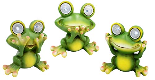 TIBLEN Solar Powered Frog Outdoor LED Garden Light Decor (Hear - NO)