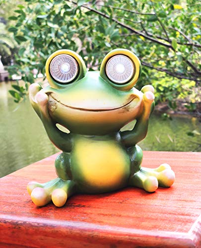 TIBLEN Solar Powered Frog Outdoor LED Garden Light Decor (Hear - NO)