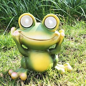 TIBLEN Solar Powered Frog Outdoor LED Garden Light Decor (Hear - NO)