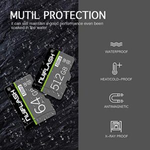 Micro SD Card 512GB Memory Card with a SD Card Adapter,Class 10 TFCard 512GB High Speed Micro Memory SD Cards for Smart-Phone,Camera,PC