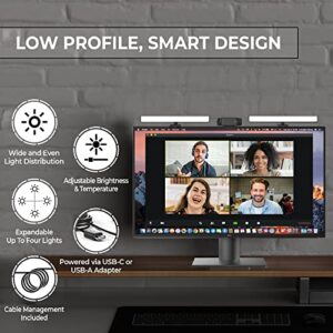 HumanCentric Video Conference Lighting - Add-On Only Light for Streaming and Video Conferencing, for Double, Triple, or Quadruple Light Setup, Add-On Only Kit Requires Existing Single or Double Kit