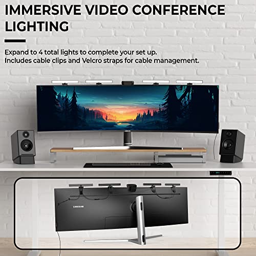 HumanCentric Video Conference Lighting - Add-On Only Light for Streaming and Video Conferencing, for Double, Triple, or Quadruple Light Setup, Add-On Only Kit Requires Existing Single or Double Kit