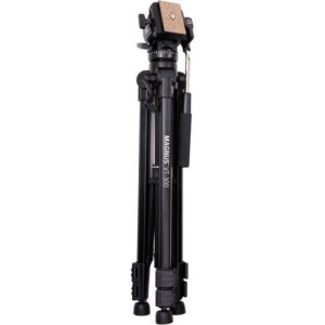 Magnus VT-300, Video Tripod System with Fluid Head, Extends to 64”, Max Load 15 lbs. Mid-Level Spreader, Replaceable Rubber Feet. Plus Quick Release plate, Pan Bar, Carry Case with Shoulder Strap