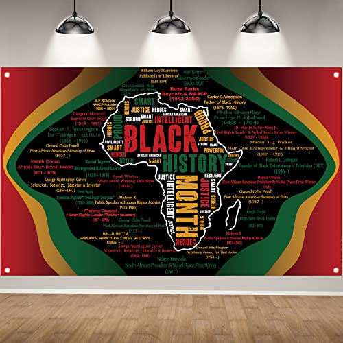 Black History Month Backdrop for Photography Black History Month Banner Pan African American Black History Month Decorations and Supplies for Party