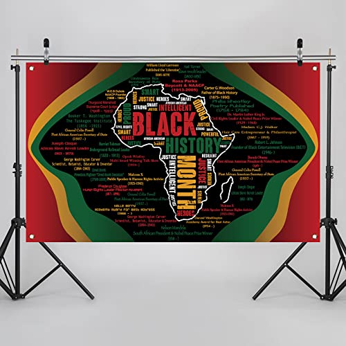 Black History Month Backdrop for Photography Black History Month Banner Pan African American Black History Month Decorations and Supplies for Party