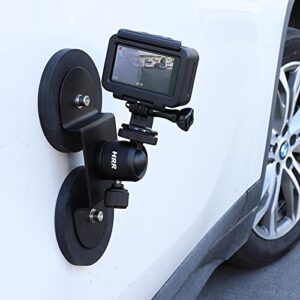 pellking magnet camera mount for gopro,heavy-duty metal car powerful magnetic camera mount with 360 degree rotation ball head for car body,compatible with gopro hero 9 black 8/7/6/5,etc