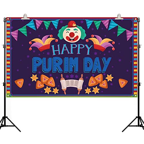 Nepnuser Happy Purim Photo Booth Backdrop Jewish Carnival Indoor Outdoor Photography Home Wall Background Decoration