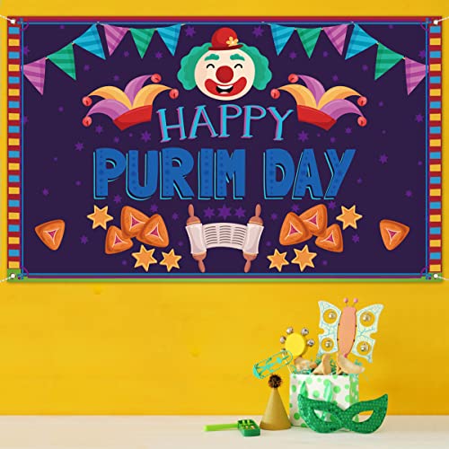 Nepnuser Happy Purim Photo Booth Backdrop Jewish Carnival Indoor Outdoor Photography Home Wall Background Decoration