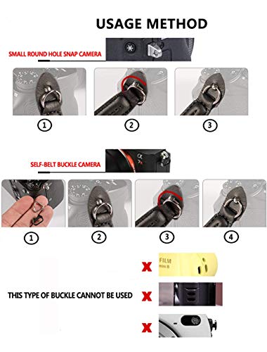 Eorefo Camera Strap Vintage 100cm Nylon Climbing Rope Camera Neck Shoulder Strap for Micro Single and DSLR Camera.(Black)