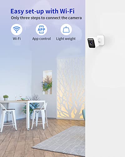 Indoor Cam 1080P FHD Wi-Fi Smart Home Security Camera with Night Vision, 2-Way Audio, Motion Detection, for Baby/Pet/Nanny/Elderly, Compatible with Alexa & Google Home, 2 Pack