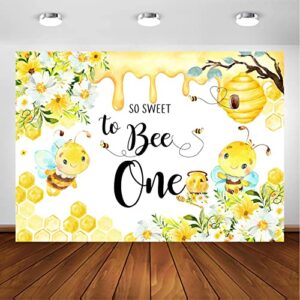 avezano so sweet to bee one party backdrop for first bee-day bee 1st birthday party decorations photography background bumblebee honey bees first party photoshoot (7x5ft)