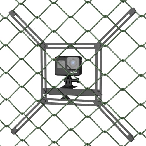 Baseball Fence Mount for Mevo Start, GoPro/Phone Fence Mount for Baseball, Chain Link Fence Mount for Recording Baseball/Softball/Tennis(Mini Plus Black)