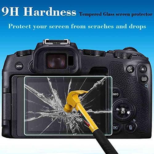 EOS RP Glass Screen Protector for Canon EOS RP Mirrorless Digital Camera, ULBTER 9H Tempered Glass Screen Protector Edge to Edge Protection,Anti-Scrach Anti-Fingerprint Anti-Dust Anti-Bubble [3 Pack]