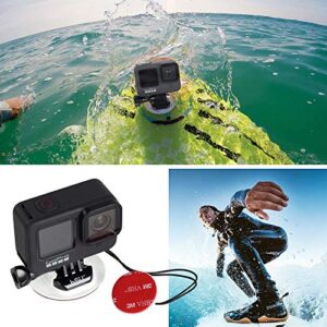 HSU Surf Mounts and Accessories for Ski, Snorkeling, Surfing, Wakeboarding Fitting GoPro Hero 11,10,9,8,7, 6,5,4,3,2, Session, Black, Silver, AKASO Campark, and Other Action Cameras (Surfing Kit)