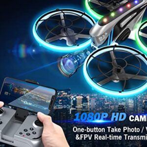 HASAKEE RC Drone for Kids Adults with HD FPV Camera,Cool Toys Gifts for Boys Girls,Hobby RC Quadcopter Skyquad with Cool LED Light,Full Protect Guards and Long Flight Time,Q11 Durable for Beginners