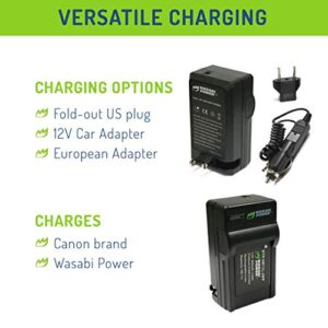 Wasabi Power Battery (2-Pack) and Charger for Canon NB-11L, NB-11LH and Canon PowerShot A2300 IS, A2400 IS, A2500, A2600, A3400 IS, A3500 IS, A4000 IS, ELPH 110 HS, ELPH 115 HS, ELPH 130 HS, ELPH 135 IS, ELPH 140 IS, ELPH 150 IS, ELPH 160, ELPH 170 IS, EL