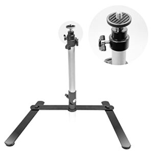 LimoStudio Tabletop Overhead 17-Inch Tripod Lightweight Stand Phone Holder Mount Compatible with iPhone, Galaxy, Pixel, AGG2934