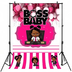 african american baby backdrop for party supplies 3x5ft hot pink balloon backdrops for princess theme party cake table decor black girl baby shower birthday banner for kids 1st birthday