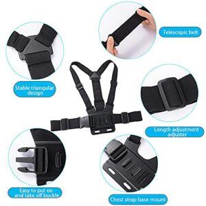 Mobile Phone Chest Mount Strap Holder ，Anti-Slide Strap Mount for Phone 360 Degree Rotary for Video Recording