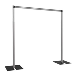 urquid linen pipe and drape adjustable uprights, crossbars, bases & hangers – drape systems for backdrops, trade shows, events, photo booths and decorations (8′ tall x 10′ wide kit, kits)
