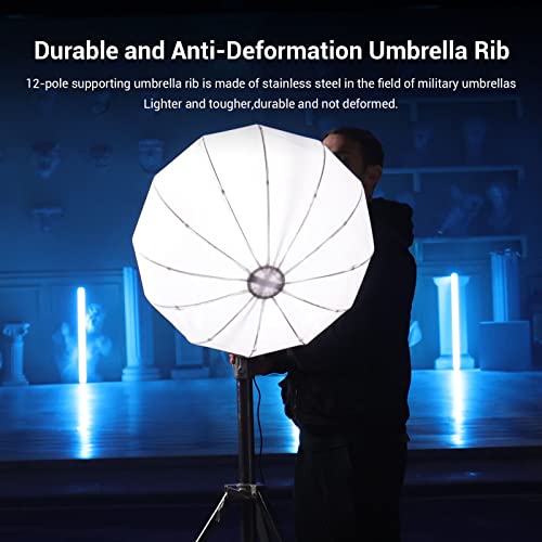 SmallRig RA-L65 Lantern Softbox Quick Release-One Step, 26in Light Modifier with Fabric Barn Doors, Softbox Diffuser for SmallRig Video Light 120B, 120D, 220B, 220D and Other Bowens Mount Light-3754