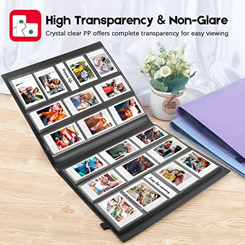 560 Pockets Photo Album for Fujifilm Instax Mini Camera, Polaroid Zink 2x3 Photo Camera, for Fujifilm Instax Mini 11 12 9 40 Evo Liplay 8 7+ Instant Camera, Polaroid Snap PIC-300 Z2300 Camera (Black)