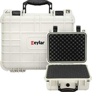 eylar protective hard camera case water & shock proof w/foam tsa approved 13.37 inch 11.62 inch 6 inch polar white