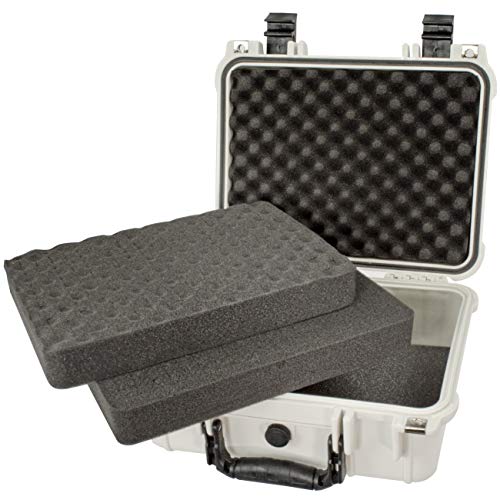 Eylar Protective Hard Camera Case Water & Shock Proof w/Foam TSA Approved 13.37 Inch 11.62 Inch 6 Inch Polar White