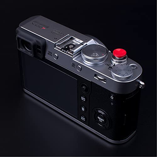 VKO Red Soft Metal Shutter Release Button Compatible with Fujifilm X-T4 X-T30 X-T3 X-T2 X100F X-T20 X-PRO2 X-PRO3 X-E3 X30 X100T X100S RX10 IV M9 M10 Camera 11mm Concave 10mm Convex Surface(2 Pack)