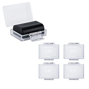 jjc camera battery case holder box for canon lp-e17 lp-e10 lp-e6 lp-e6n,nikon en-el15a en-el14,fujifilm np-w126 np-w126s,sony np-fw50 np-fw100 and more camera battery pack below 2.36″ x 1.65″ x 0.94″