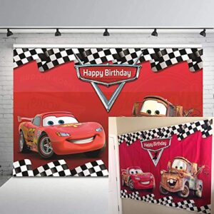 ruini car racing themed backdrop cartoon cars mobilization birthday party decorations backdrop 7x5ft
