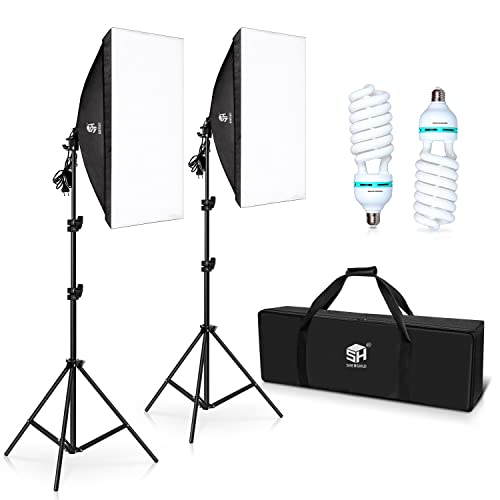 SH Softbox Photography Lighting Kit 700W Output Continuous Lighting Equipment with E27 Socket 5500K Bulbs1